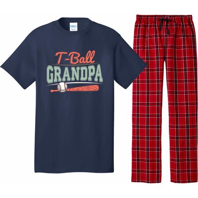 T-Ball Grandpa Cute Tee-Ball Grandchild Tball Game Day Match Pajama Set