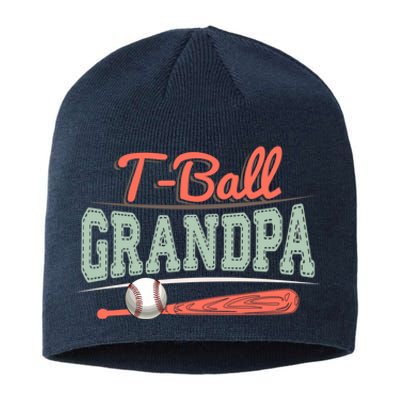 T-Ball Grandpa Cute Tee-Ball Grandchild Tball Game Day Match Sustainable Beanie