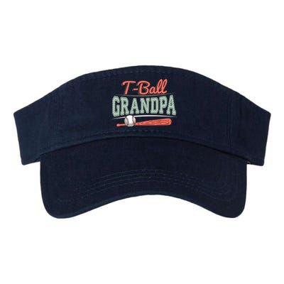 T-Ball Grandpa Cute Tee-Ball Grandchild Tball Game Day Match Valucap Bio-Washed Visor