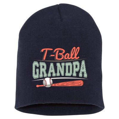 T-Ball Grandpa Cute Tee-Ball Grandchild Tball Game Day Match Short Acrylic Beanie