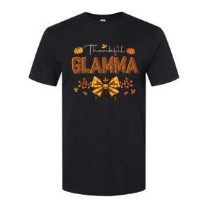 Thankful Glamma Coquette Fall Pumpkin Thanksgiving Softstyle CVC T-Shirt