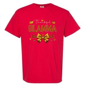 Thankful Glamma Coquette Fall Pumpkin Thanksgiving Garment-Dyed Heavyweight T-Shirt