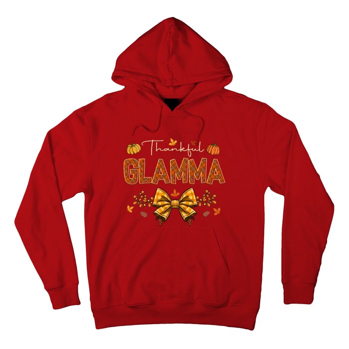 Thankful Glamma Coquette Fall Pumpkin Thanksgiving Hoodie