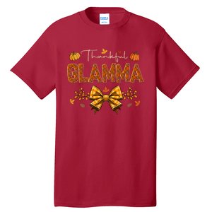 Thankful Glamma Coquette Fall Pumpkin Thanksgiving Tall T-Shirt