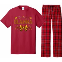 Thankful Glamma Coquette Fall Pumpkin Thanksgiving Pajama Set