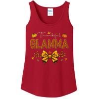 Thankful Glamma Coquette Fall Pumpkin Thanksgiving Ladies Essential Tank