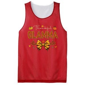 Thankful Glamma Coquette Fall Pumpkin Thanksgiving Mesh Reversible Basketball Jersey Tank