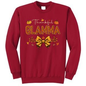 Thankful Glamma Coquette Fall Pumpkin Thanksgiving Tall Sweatshirt