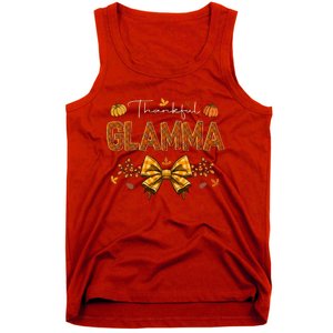 Thankful Glamma Coquette Fall Pumpkin Thanksgiving Tank Top