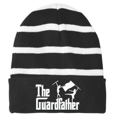 The Guardfather Color Guard Dad Striped Beanie with Solid Band