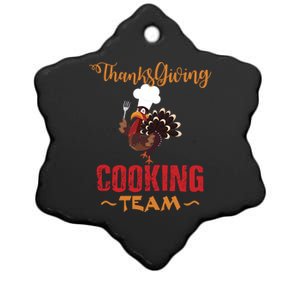 Thanksgiving Gift Cooking Team Tees Mom Grandma Gift Ceramic Star Ornament