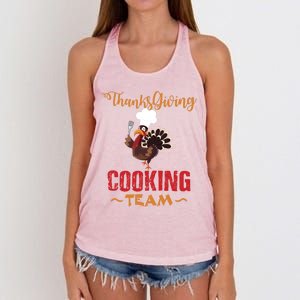 Thanksgiving Gift Cooking Team Tees Mom Grandma Gift Women's Knotted Racerback Tank