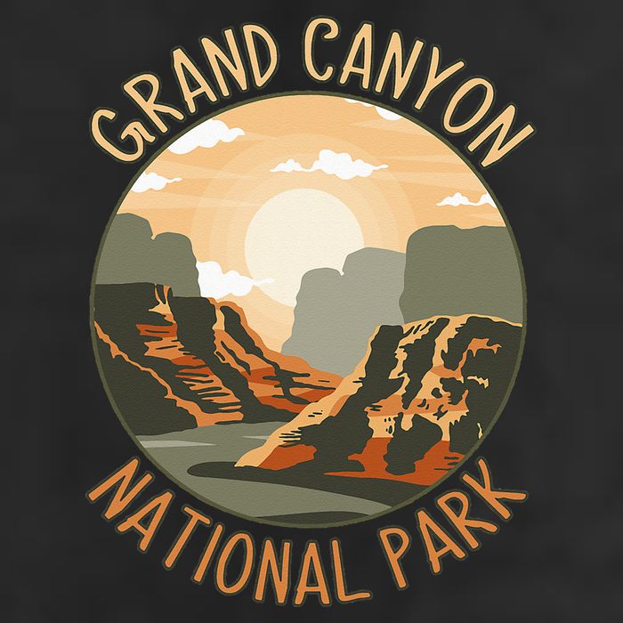 The Grand Canyon National Park Design 7 Panel Mesh Trucker Snapback Hat