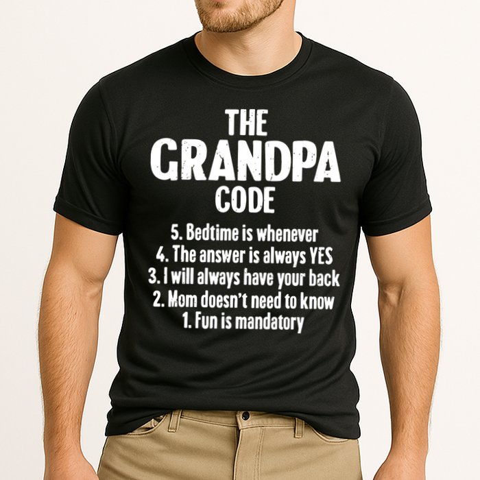 The Grandpa Code Cool Best Grandfather Humor Joke Cooling Performance Crew T-Shirt