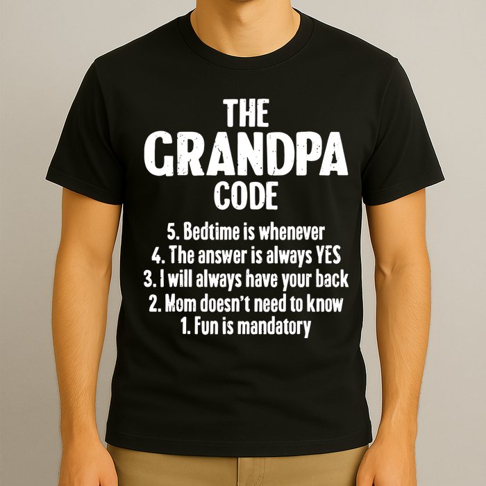 The Grandpa Code Cool Best Grandfather Humor Joke T-Shirt