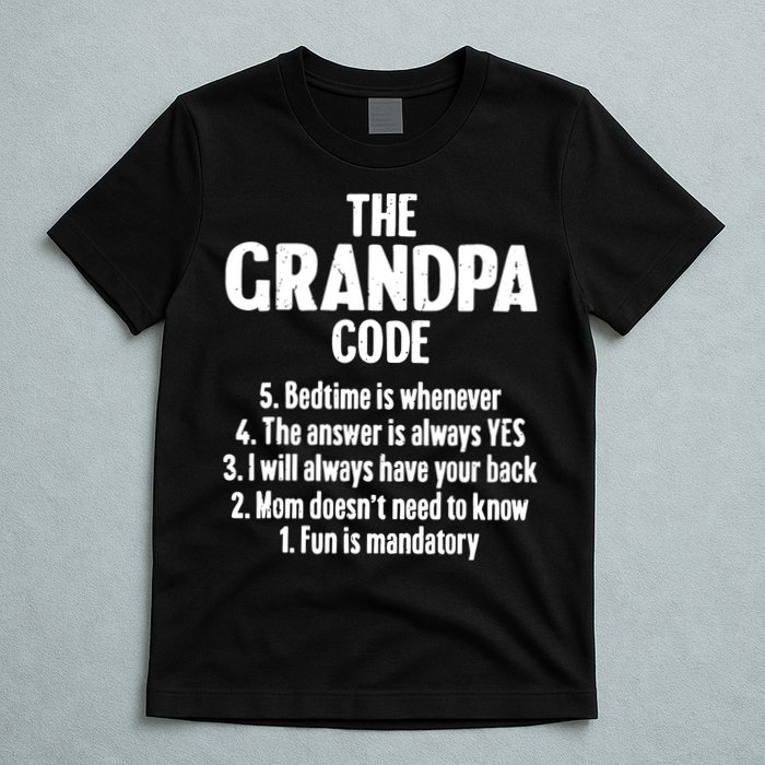 The Grandpa Code Cool Best Grandfather Humor Joke T-Shirt