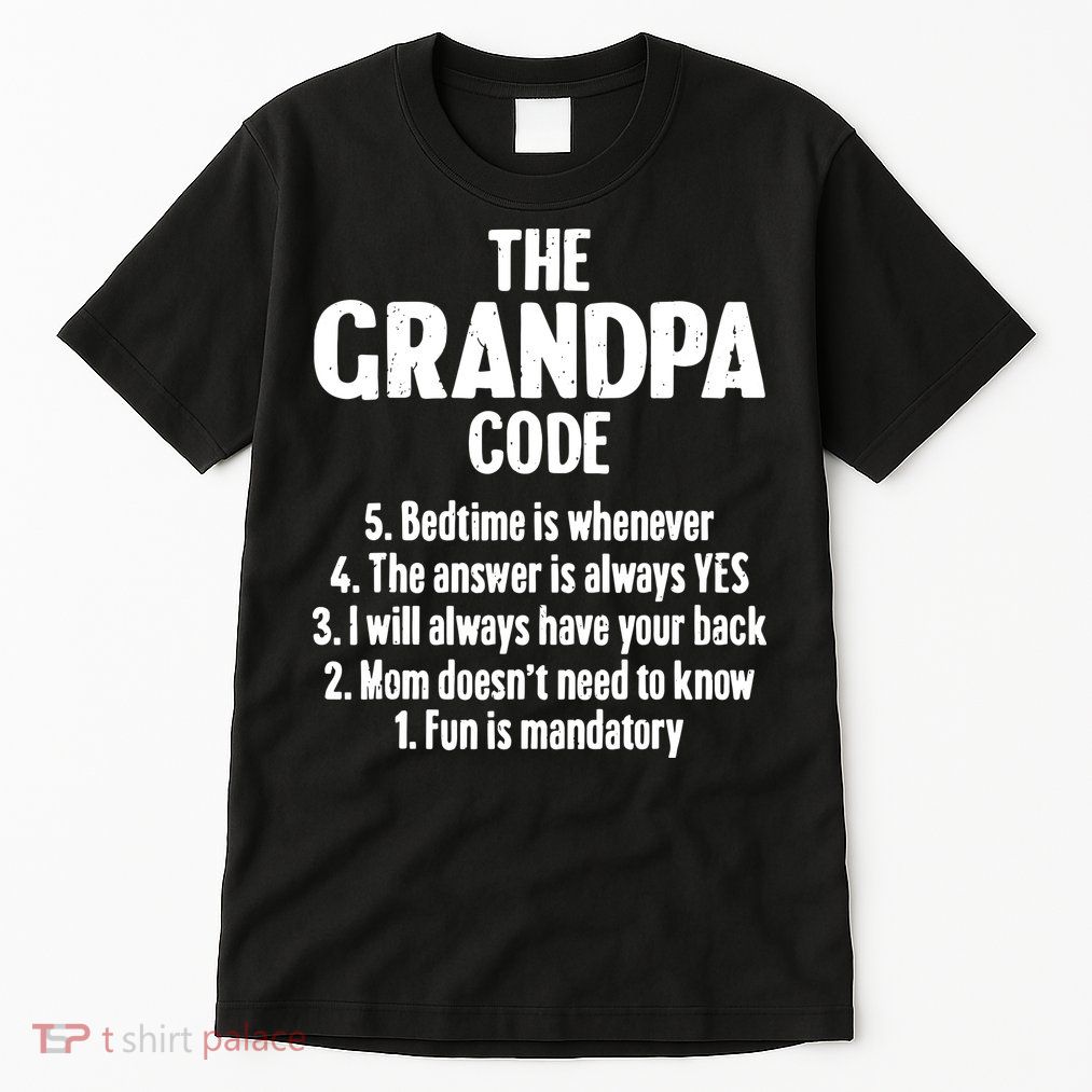 The Grandpa Code Cool Best Grandfather Humor Joke Tall T-Shirt