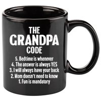 The Grandpa Code Cool Best Grandfather Humor Joke 11oz C Handle Ceramic Mug
