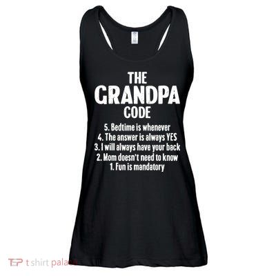 The Grandpa Code Cool Best Grandfather Humor Joke Ladies Essential Flowy Tank