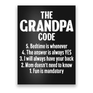 The Grandpa Code Cool Best Grandfather Humor Joke Poster