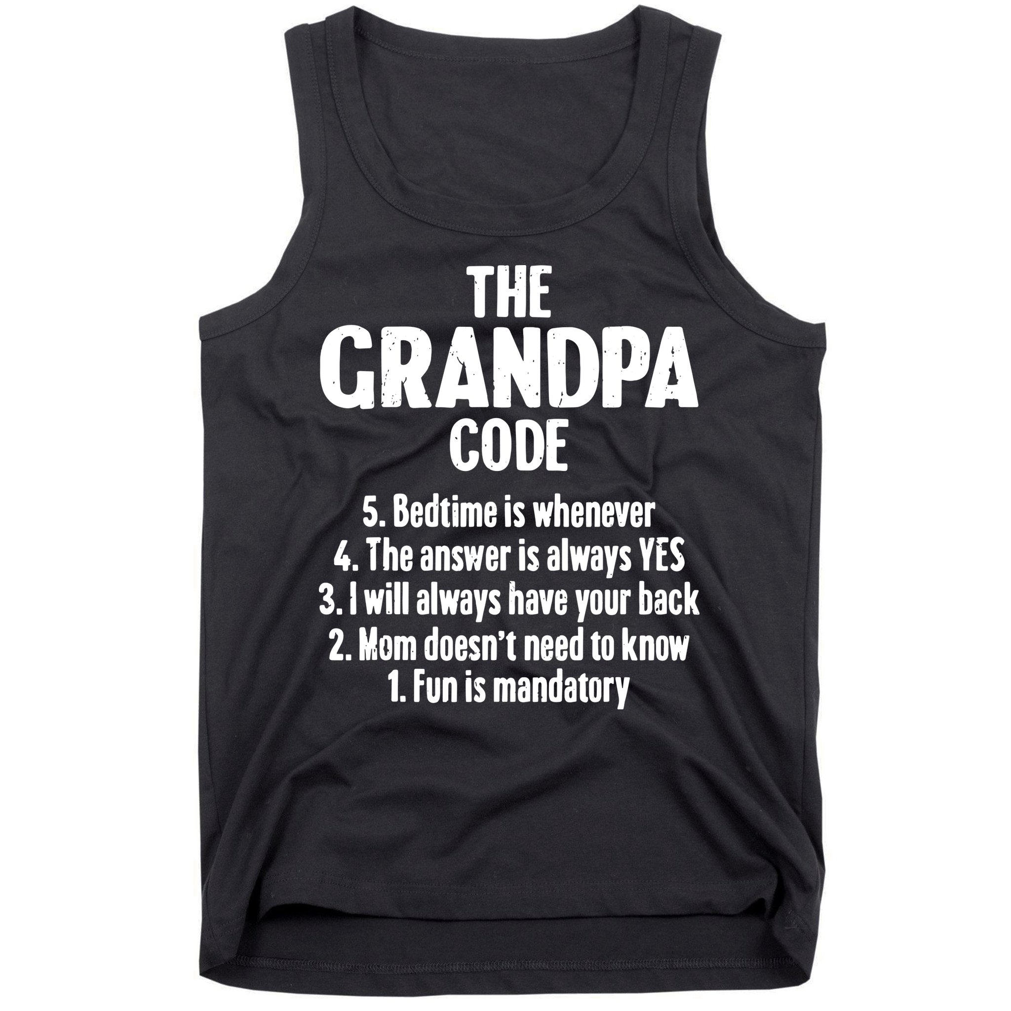 The Grandpa Code Cool Best Grandfather Humor Joke Tank Top