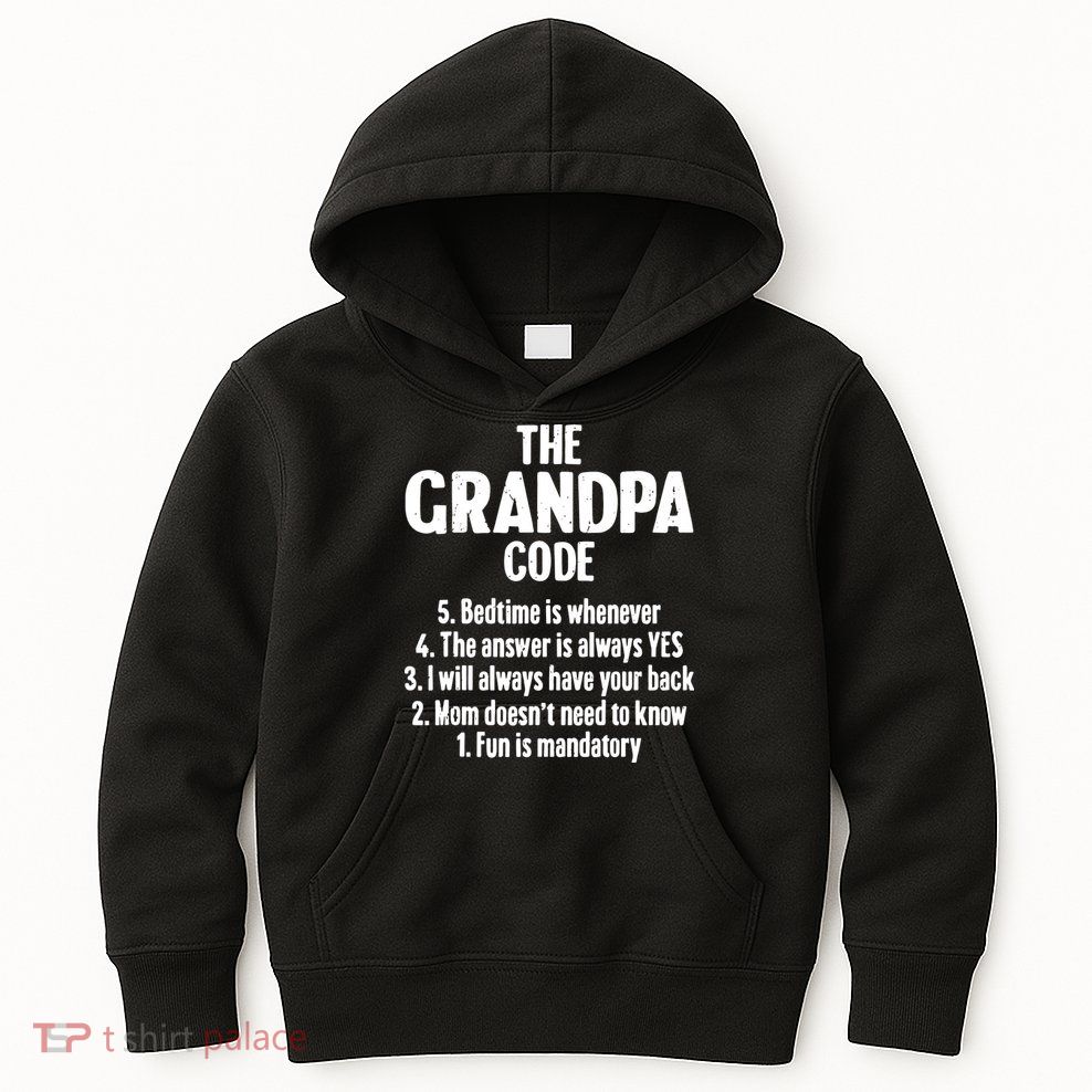 The Grandpa Code Cool Best Grandfather Humor Joke Kids Hoodie