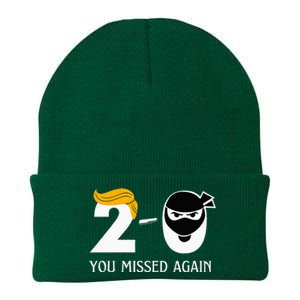 Trump Golf Course Gunshots 20 You Missed Again Knit Cap Winter Beanie