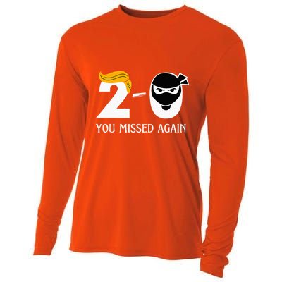 Trump Golf Course Gunshots 20 You Missed Again Cooling Performance Long Sleeve Crew