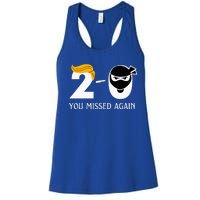 Trump Golf Course Gunshots 20 You Missed Again Women's Racerback Tank