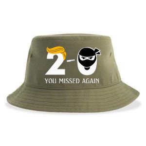 Trump Golf Course Gunshots 20 You Missed Again Sustainable Bucket Hat