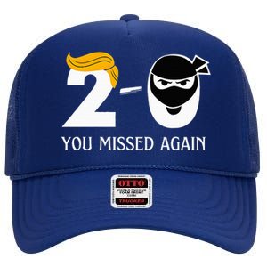 Trump Golf Course Gunshots 20 You Missed Again High Crown Mesh Back Trucker Hat