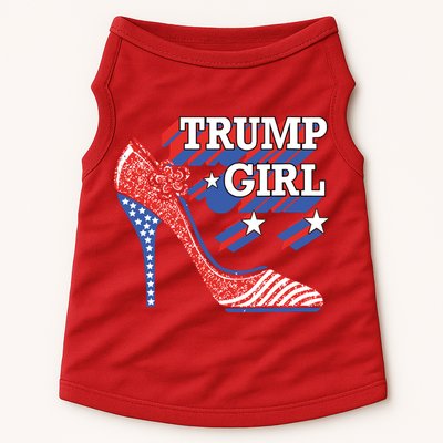 Trump Girl Cute High Heel American Usa Flag Doggie Tank