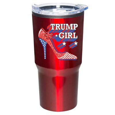 Trump Girl Cute High Heel American Usa Flag Tumbler
