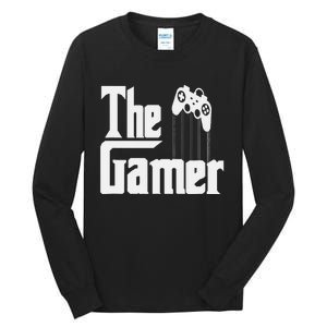 The Gamer Console Game Mode Funny Gaming Gear Noob Slayer Tall Long Sleeve T-Shirt