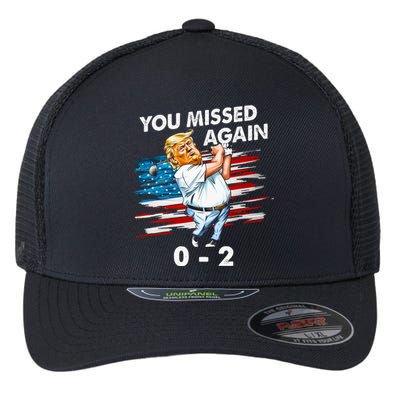 Trump Golf Course Gunshots 02 Trump Is Safe Flexfit Unipanel Trucker Cap