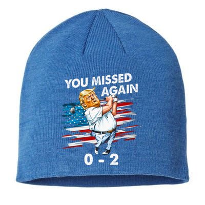 Trump Golf Course Gunshots 02 Trump Is Safe Sustainable Beanie