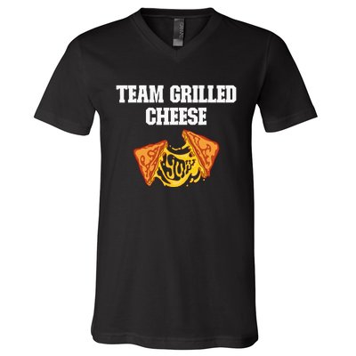 Team Grilled Cheese Sandwich Day Fast Food Lovers V-Neck T-Shirt