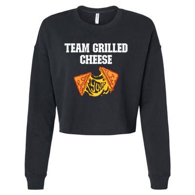 Team Grilled Cheese Sandwich Day Fast Food Lovers Cropped Pullover Crew