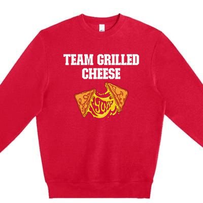 Team Grilled Cheese Sandwich Day Fast Food Lovers Premium Crewneck Sweatshirt