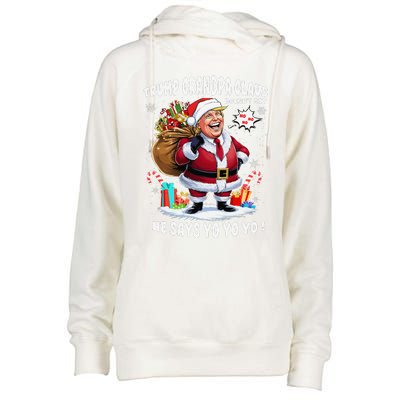 Trump Grandpa Claus Yo Yo Yo Christmas Womens Funnel Neck Pullover Hood