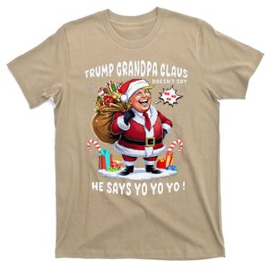 Trump Grandpa Claus Yo Yo Yo Christmas T-Shirt