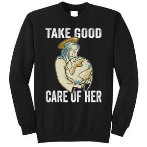 Take Good Care Earth Jesus Earth Day Sweatshirt