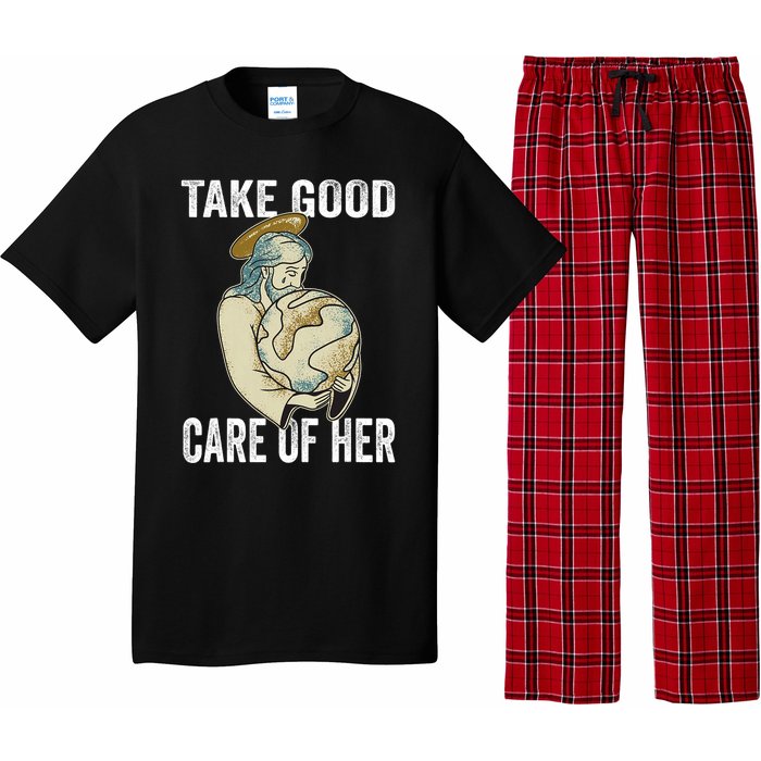 Take Good Care Earth Jesus Earth Day Pajama Set