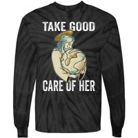 Take Good Care Earth Jesus Earth Day Tie-Dye Long Sleeve Shirt