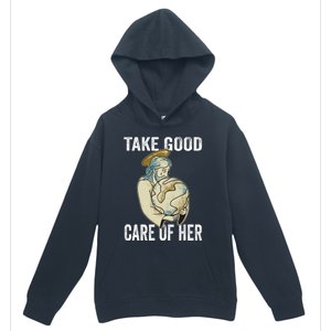 Take Good Care Earth Jesus Earth Day Urban Pullover Hoodie