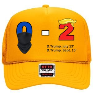 Trump Golf Course Gunshots 02 Trump Is Safe High Crown Mesh Back Trucker Hat