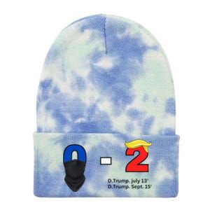 Trump Golf Course Gunshots 02 Trump Is Safe Tie Dye 12in Knit Beanie