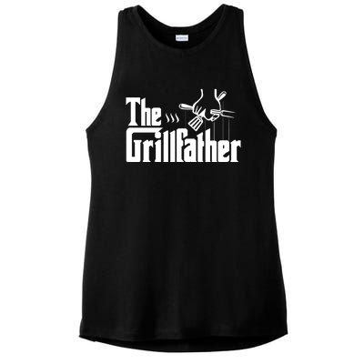 The Grillfather Cool Gift Ladies PosiCharge Tri-Blend Wicking Tank