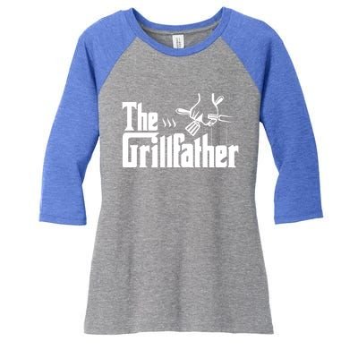 The Grillfather Cool Gift Women's Tri-Blend 3/4-Sleeve Raglan Shirt