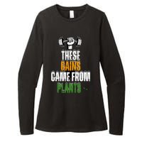 These Gains Came From Plants Plantbased Or Vegan Diet Womens CVC Long Sleeve Shirt